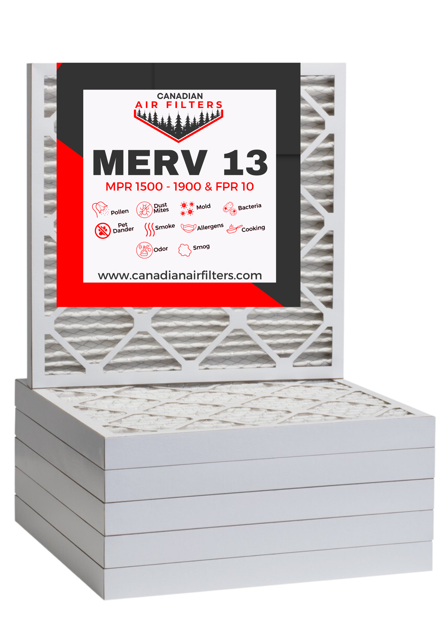 12 x 30 x 1 MERV 13 Pleated Air Filter (12 pack) | Canadian Air