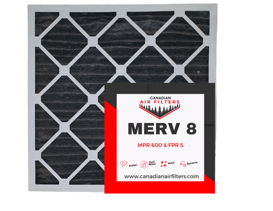 20 x 25 x 1 - Carbon Pleated Merv 8 (12 Pack)