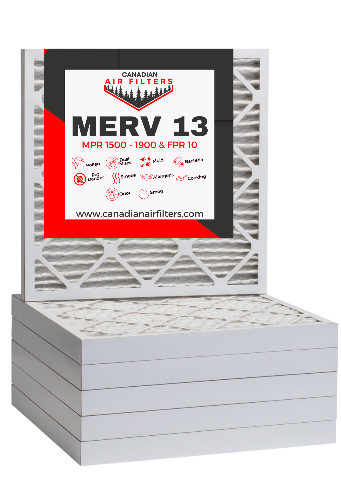 16 x 22 x 1 -  MERV 13 Pleated Air Filter (06 pack)