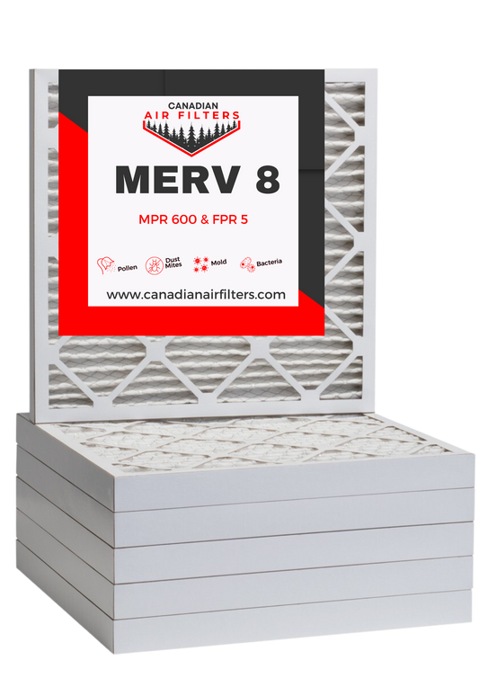 13 x 25 x 1 MERV 8 Pleated Air Filter (06 pack) Custom Size - See product description