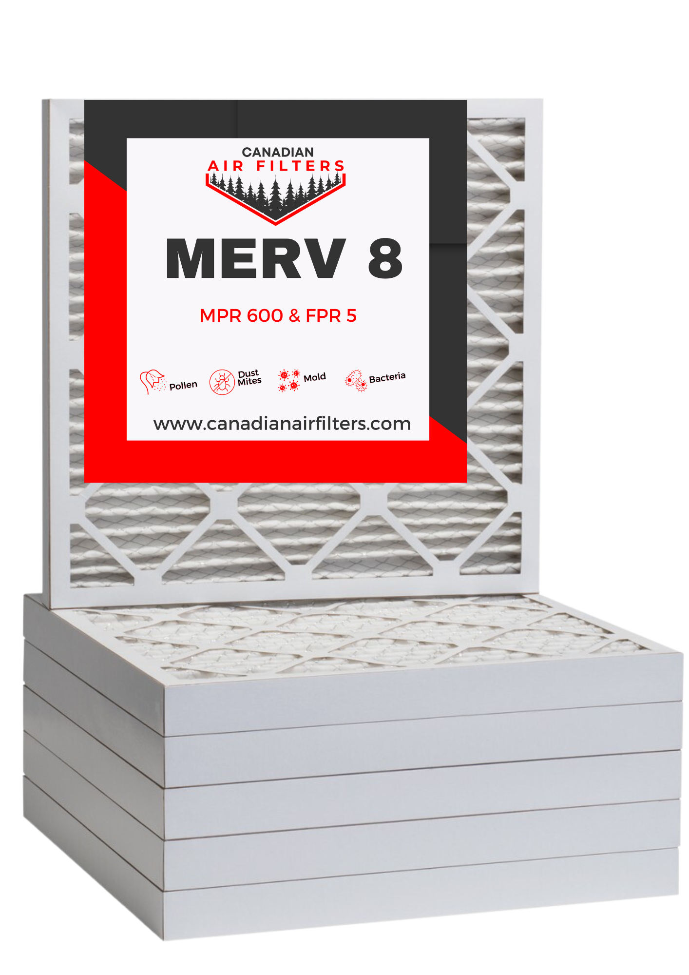 13 x 25 x 1 MERV 8 Pleated Air Filter (06 pack) Custom Size - See product description