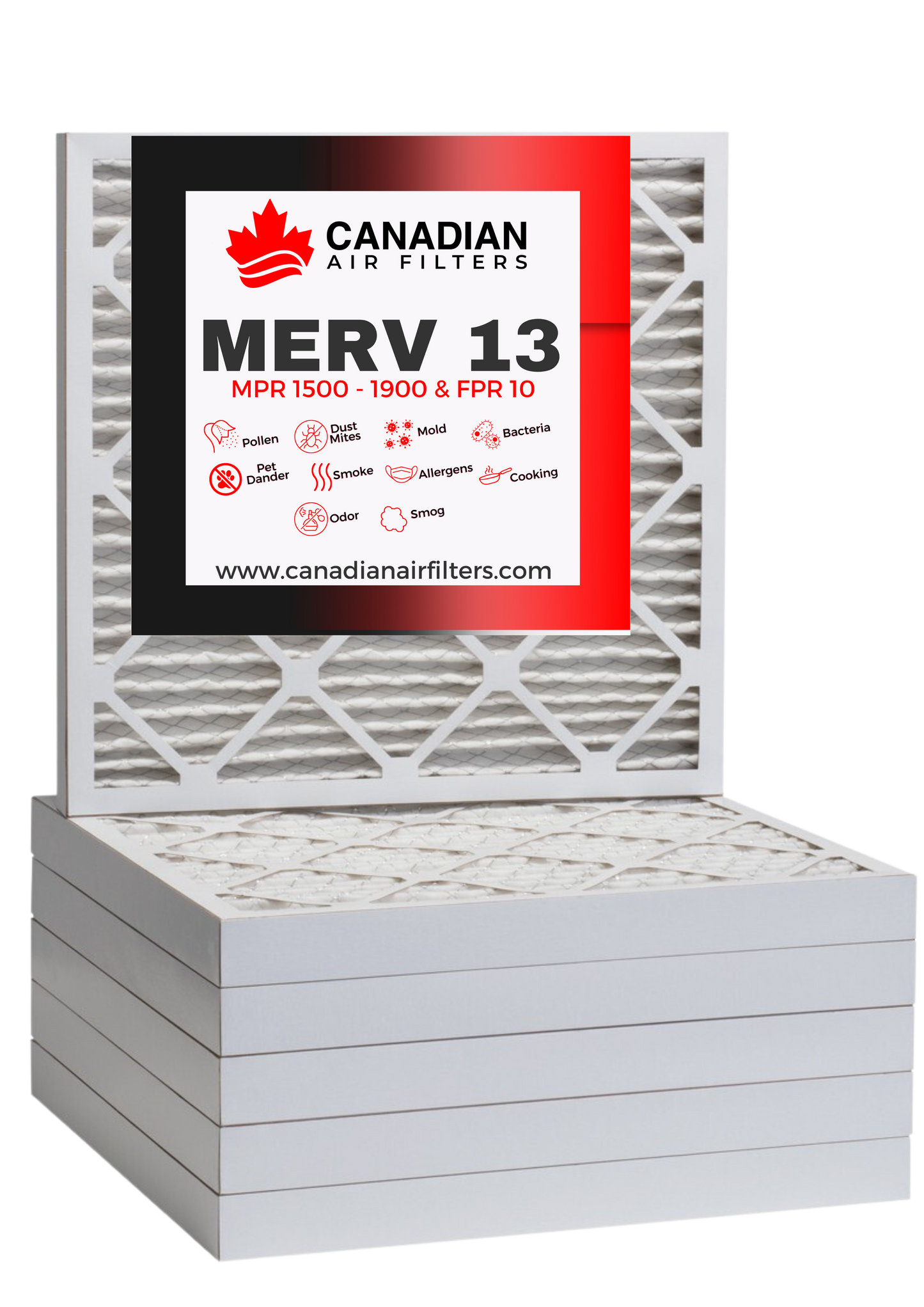 6 x 10 x 1 MERV 13 Pleated Air Filter (12 pack)