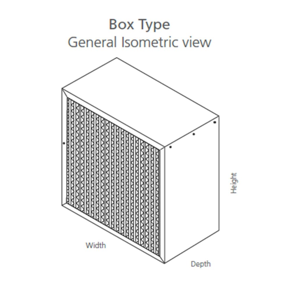 24x24x12 Nominal (Exact 23.38x23.38x11.38) ASHRAE PANEL FILTER 95%