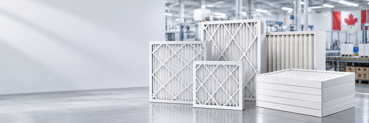 Canadian Air Filters pleated furnace filters in our Brampton, Ontario facility