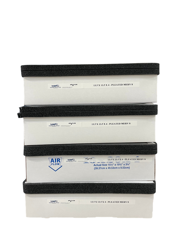 14x14x4 MERV 8 Pleated Air Filter (04 pack)