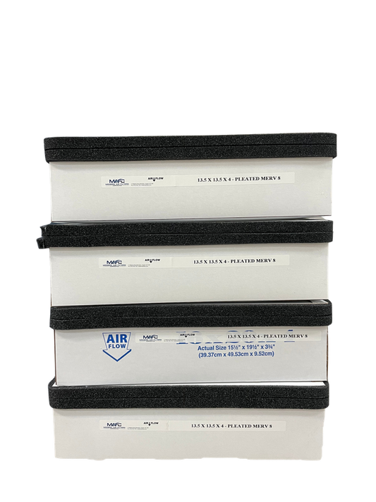 14x14x4 MERV 8 Pleated Air Filter (04 pack)